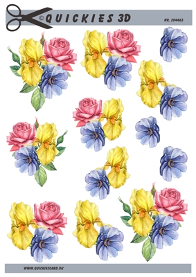 3D Farverige blomster